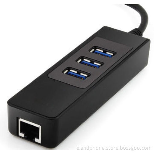 USB 3.0 Gigabit Ethernet LAN Network Adapter with 3-port USB 3.0 Hub